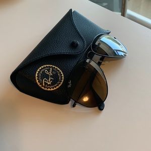 RayBan Sunglasses Black with light brown lenses
